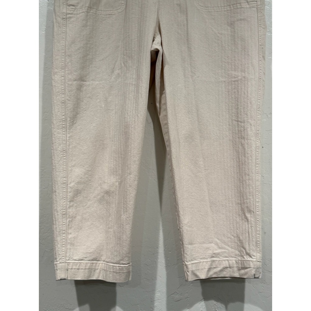 Madewell Emmett Wide-Leg Crop Pants Cream Off-White High-Rise Trousers Size XL - Picture 9 of 9